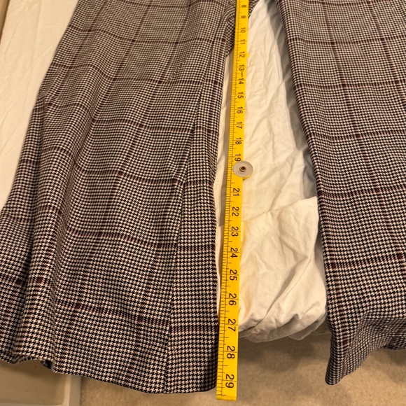 Studio by Torrid A-Line Flare Trouser Pants 28R Glen Plaid Stretch Work Slacks - Picture 4 of 13